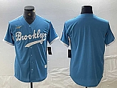 Men's Los Angeles Dodgers Blank Light Blue Throwback Cool Base Stitched Baseball Jersey,baseball caps,new era cap wholesale,wholesale hats