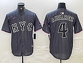 Men's New York Mets #4 Francisco Alvarez Gray 2024 City Connect Cool Base Stitched Jersey,baseball caps,new era cap wholesale,wholesale hats