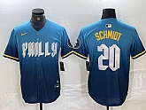 Men's Philadelphia Phillies #20 Mike Schmidt Blue 2024 City Cool Base Jersey,baseball caps,new era cap wholesale,wholesale hats