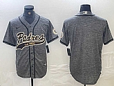 Men's San Diego Padres Blank Grey Gridiron Cool Base Stitched Baseball Jersey