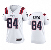 Women's New England Patriots #84 Kendrick Bourne White Stitched Jersey Dzhi