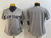 Women's New York Yankees Blank Gray Field of Dreams Cool Base Jersey,baseball caps,new era cap wholesale,wholesale hats