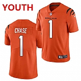 Youth Cincinnati Bengals #1 JaMarr Chase Limited Orange Vapor Jersey,baseball caps,new era cap wholesale,wholesale hats