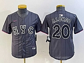 Youth New York Mets #20 Pete Alonso Grey 2024 City Connect Cool Base Stitched Jersey,baseball caps,new era cap wholesale,wholesale hats