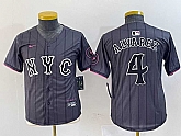 Youth New York Mets #4 Francisco Alvarez Gray 2024 City Connect Cool Base Stitched Jersey,baseball caps,new era cap wholesale,wholesale hats