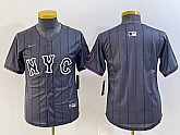 Youth New York Mets Blank Gray 2024 City Connect Cool Base Stitched Jersey,baseball caps,new era cap wholesale,wholesale hats