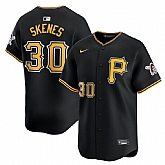 Men's Pittsburgh Pirates #30 Paul Skenes Nike Black Alt Limited Baseball Jersey,baseball caps,new era cap wholesale,wholesale hats