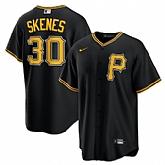 Men's Pittsburgh Pirates #30 Paul Skenes Nike Black Alternate Replica Player Jersey,baseball caps,new era cap wholesale,wholesale hats