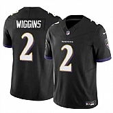 Men & Women & Youth Baltimore Ravens #2 Nate Wiggins Black 2024 Draft F.U.S.E. Vapor Limited Jersey,baseball caps,new era cap wholesale,wholesale hats