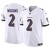 Men & Women & Youth Baltimore Ravens #2 Nate Wiggins White 2024 Draft F.U.S.E. Vapor Limited Jersey,baseball caps,new era cap wholesale,wholesale hats