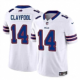 Men & Women & Youth Buffalo Bills #14 Chase Claypool White 2024 F.U.S.E. Vapor Untouchable Limited Stitched Jersey,baseball caps,new era cap wholesale,wholesale hats