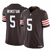 Men & Women & Youth Cleveland Browns #5 Jameis Winston Brown 2023 F.U.S.E Vapor Limited Stitched Jersey,baseball caps,new era cap wholesale,wholesale hats