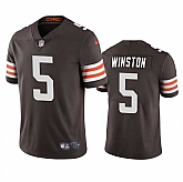 Men & Women & Youth Cleveland Browns #5 Jameis Winston Brown Vapor Limited Stitched Jersey,baseball caps,new era cap wholesale,wholesale hats