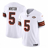 Men & Women & Youth Cleveland Browns #5 Jameis Winston White 1946 Collection Vapor Limited Stitched Jersey,baseball caps,new era cap wholesale,wholesale hats