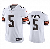 Men & Women & Youth Cleveland Browns #5 Jameis Winston White Vapor Limited Stitched Jersey,baseball caps,new era cap wholesale,wholesale hats