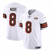 Men & Women & Youth Cleveland Browns #8 Elijah Moore White 1946 Collection Vapor Limited Stitched Jersey,baseball caps,new era cap wholesale,wholesale hats