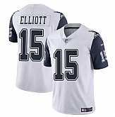 Men & Women & Youth Dallas Cowboys #15 Ezekiel Elliott White Color Rush Limited Stitched Jersey,baseball caps,new era cap wholesale,wholesale hats