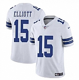 Men & Women & Youth Dallas Cowboys #15 Ezekiel Elliott White Vapor Untouchable Limited Stitched Jersey,baseball caps,new era cap wholesale,wholesale hats