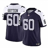 Men & Women & Youth Dallas Cowboys #60 Tyler Guyton Navy White 2024 Draft F.U.S.E Thanksgiving Vapor Untouchable Limited Stitched Jersey,baseball caps,new era cap wholesale,wholesale hats