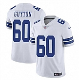 Men & Women & Youth Dallas Cowboys #60 Tyler Guyton White 2024 Draft Vapor Untouchable Limited Stitched Jersey,baseball caps,new era cap wholesale,wholesale hats