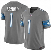 Men & Women & Youth Detroit Lions #1 Terrion Arnold Gray 2024 Draft F.U.S.E. Vapor Untouchable Limited Stitched Jersey,baseball caps,new era cap wholesale,wholesale hats