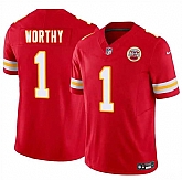 Men & Women & Youth Kansas City Chiefs #1 Xavier Worthy Red 2024 Draft F.U.S.E. Vapor Untouchable Limited Stitched Jersey,baseball caps,new era cap wholesale,wholesale hats