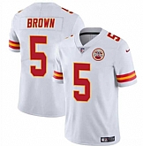 Men & Women & Youth Kansas City Chiefs #5 Hollywood Brown White Vapor Untouchable Limited Stitched Jersey,baseball caps,new era cap wholesale,wholesale hats