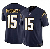 Men & Women & Youth Los Angeles Chargers #15 Ladd McConkey Navy 2024 Draft F.U.S.E. Vapor Limited Stitched Jersey,baseball caps,new era cap wholesale,wholesale hats