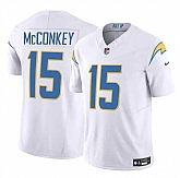 Men & Women & Youth Los Angeles Chargers #15 Ladd McConkey White 2024 F.U.S.E Draft Vapor Limited Stitched Jersey,baseball caps,new era cap wholesale,wholesale hats