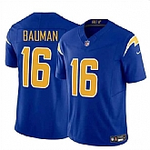 Men & Women & Youth Los Angeles Chargers #16 Casey Bauman Royal 2024 F.U.S.E. Vapor Limited Stitched Jersey,baseball caps,new era cap wholesale,wholesale hats