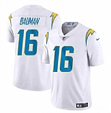 Men & Women & Youth Los Angeles Chargers #16 Casey Bauman White 2024 Vapor Limited Stitched Jersey,baseball caps,new era cap wholesale,wholesale hats