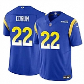 Men & Women & Youth Los Angeles Rams #22 Blake Corum Blue 2024 Draft F.U.S.E. Vapor Untouchable Stitched Jersey,baseball caps,new era cap wholesale,wholesale hats