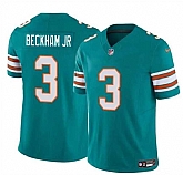 Men & Women & Youth Miami Dolphins #3 Odell Beckham Jr Aqua 2023 F.U.S.E Alternate Vapor Limited Stitched Jersey,baseball caps,new era cap wholesale,wholesale hats