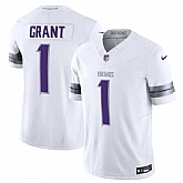 Men & Women & Youth Minnesota Vikings #1 Bud Grant White F.U.S.E. Winter Warrior Limited Stitched Jersey,baseball caps,new era cap wholesale,wholesale hats