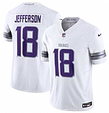 Men & Women & Youth Minnesota Vikings #18 Justin Jefferson White F.U.S.E. Winter Warrior Limited Stitched Jersey,baseball caps,new era cap wholesale,wholesale hats