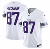 Men & Women & Youth Minnesota Vikings #87 T.J. Hockenson White F.U.S.E. Winter Warrior Limited Stitched Jersey,baseball caps,new era cap wholesale,wholesale hats