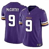 Men & Women & Youth Minnesota Vikings #9 J.J. McCarthy Purple 2024 Draft F.U.S.E. Vapor Untouchable Limited Stitched Jersey,baseball caps,new era cap wholesale,wholesale hats