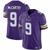 Men & Women & Youth Minnesota Vikings #9 J.J. McCarthy Purple 2024 Draft Vapor Untouchable Limited Stitched Jersey,baseball caps,new era cap wholesale,wholesale hats