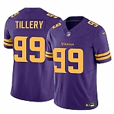 Men & Women & Youth Minnesota Vikings #99 Jerry Tillery Purple 2023 F.U.S.E. Color Rush Untouchable Limited Stitched Jersey,baseball caps,new era cap wholesale,wholesale hats