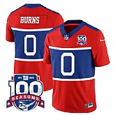 Men & Women & Youth New York Giants #0 Brian Burns Century Red 100TH Season Commemorative Patch Limited Stitched Jersey,baseball caps,new era cap wholesale,wholesale hats