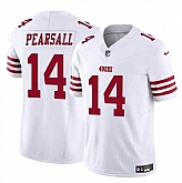 Men & Women & Youth San Francisco 49ers #14 Ricky Pearsall White 2024 Draft F.U.S.E. Vapor Untouchable Limited Stitched Jersey,baseball caps,new era cap wholesale,wholesale hats