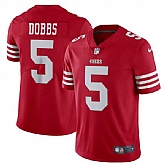 Men & Women & Youth San Francisco 49ers #5 Josh Dobbs Red Vapor Untouchable Limited Stitched Jersey,baseball caps,new era cap wholesale,wholesale hats