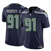 Men & Women & Youth Seattle Seahawks #91 Byron Murphy II Navy 2024 Draft F.U.S.E Vapor Limited Stitched Jersey,baseball caps,new era cap wholesale,wholesale hats