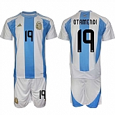 Men's Argentina #19 Nicolas Otamendi White Blue 2024-25 Home Soccer Jersey Suit,baseball caps,new era cap wholesale,wholesale hats