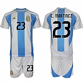 Men's Argentina #23 Emiliano Martinez White Blue 2024-25 Home Soccer Jersey Suit,baseball caps,new era cap wholesale,wholesale hats