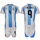 Men's Argentina #9 Gabriel Batistuta White Blue 2024-25 Home Soccer Jersey Suit,baseball caps,new era cap wholesale,wholesale hats