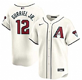 Men's Arizona Diamondbacks #12 Lourdes Gurriel Jr. 2023-24 Cream Cool Base Stitched Baseball Jersey Dzhi,baseball caps,new era cap wholesale,wholesale hats