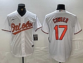 Men's Baltimore Orioles #17 Colton Cowser White Cool Base Stitched Jersey,baseball caps,new era cap wholesale,wholesale hats