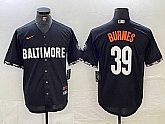 Men's Baltimore Orioles #39 Corbin Burnes Black 2023 City Connect Cool Base Stitched Jersey,baseball caps,new era cap wholesale,wholesale hats