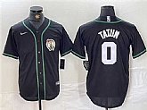 Men's Boston Celtics #0 Jayson Tatum Black With Patch Stitched Baseball Jersey,baseball caps,new era cap wholesale,wholesale hats